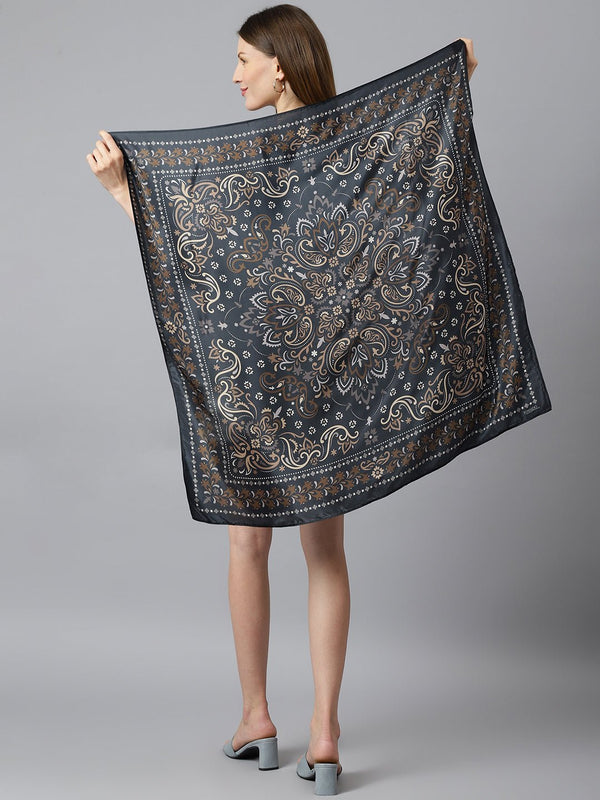 Green Paisley Printed Scarf & Bag Scarf - TOSSIDO