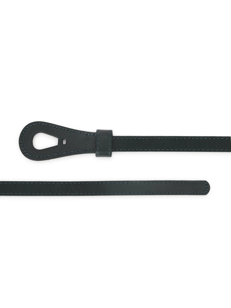 Green Slim Vegan Leather Women's Belt - TOSSIDO