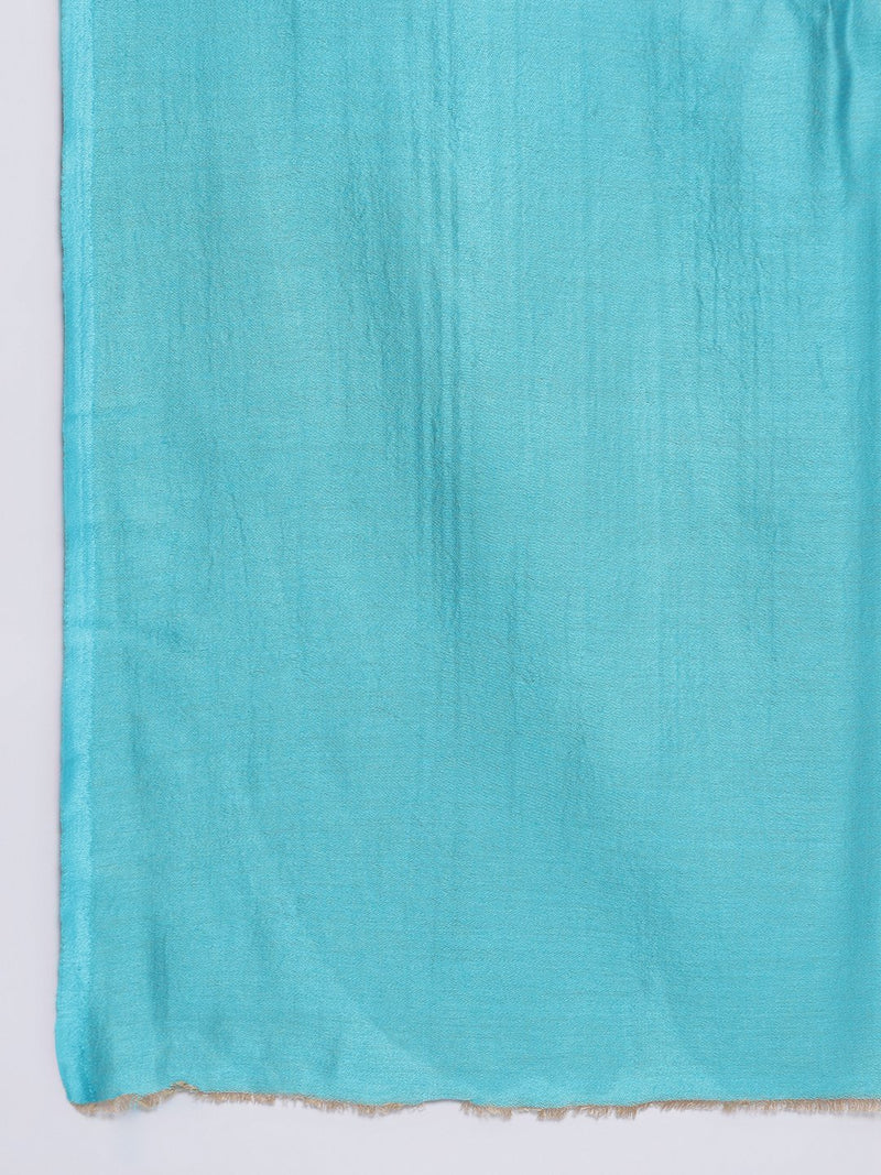 Light Blue two tone reversible Modal Stole - TOSSIDO