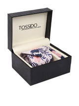 Multicolor Printed Necktie & Pocket Square Set - TOSSIDO
