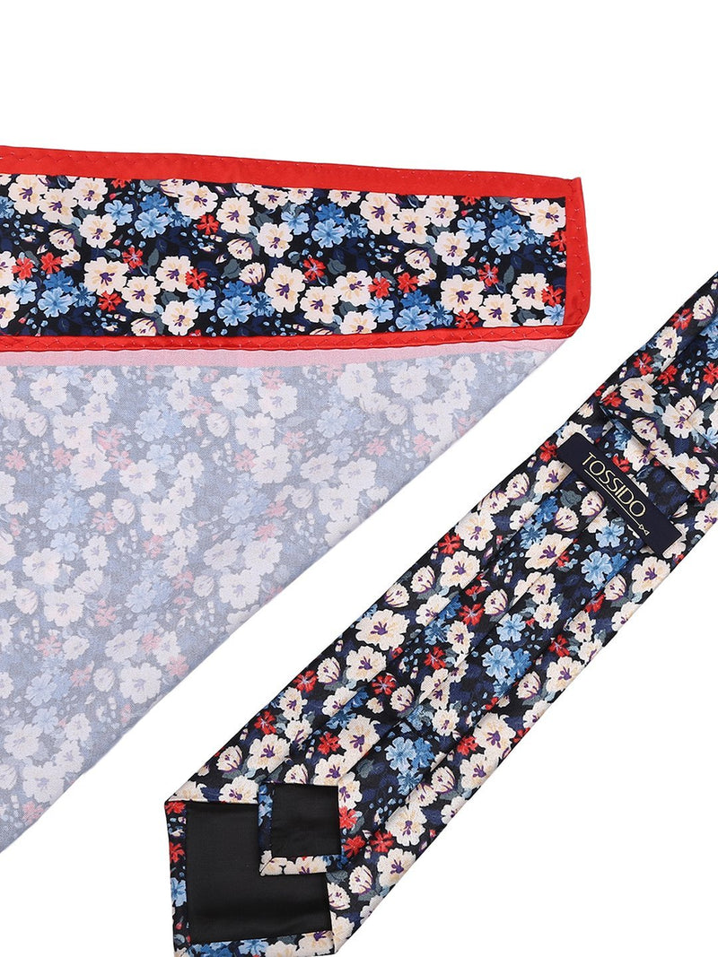 Multicolored Necktie & Pocket Square Set - TOSSIDO