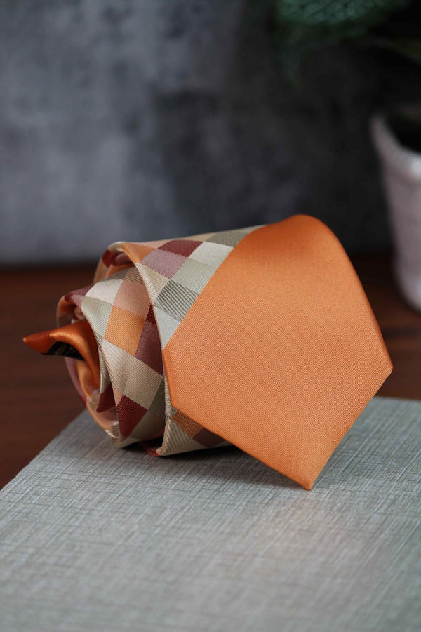 PIED ORANGE NECKTIE - TOSSIDO