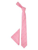 Pink Anchor Necktie & Pocket Square Giftset - TOSSIDO