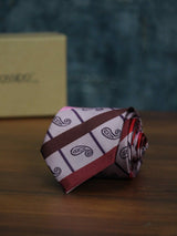 Pink Paisley Woven Necktie - TOSSIDO