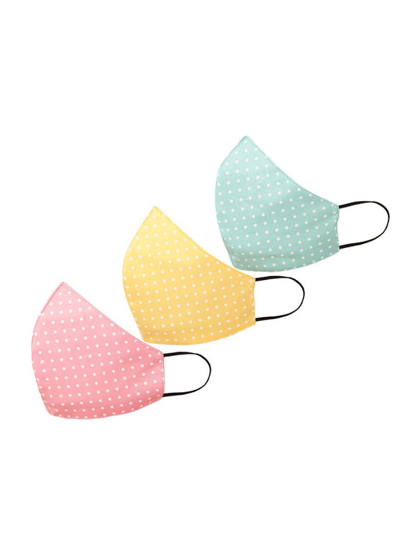 Polka Cotton Pastels Women Masks - TOSSIDO