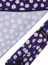 Purple Floral Printed Necktie & Pocket Square Giftset - TOSSIDO