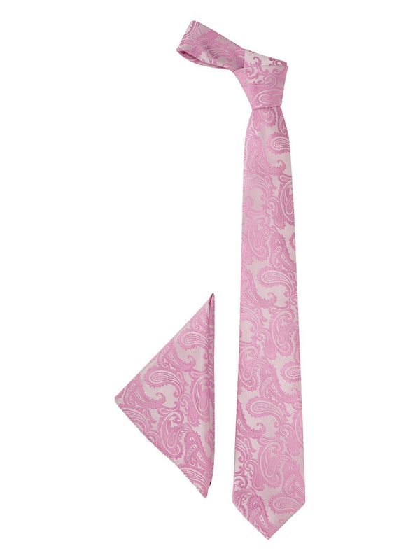 Purple Paisley Necktie & Pocket Square Giftset - TOSSIDO
