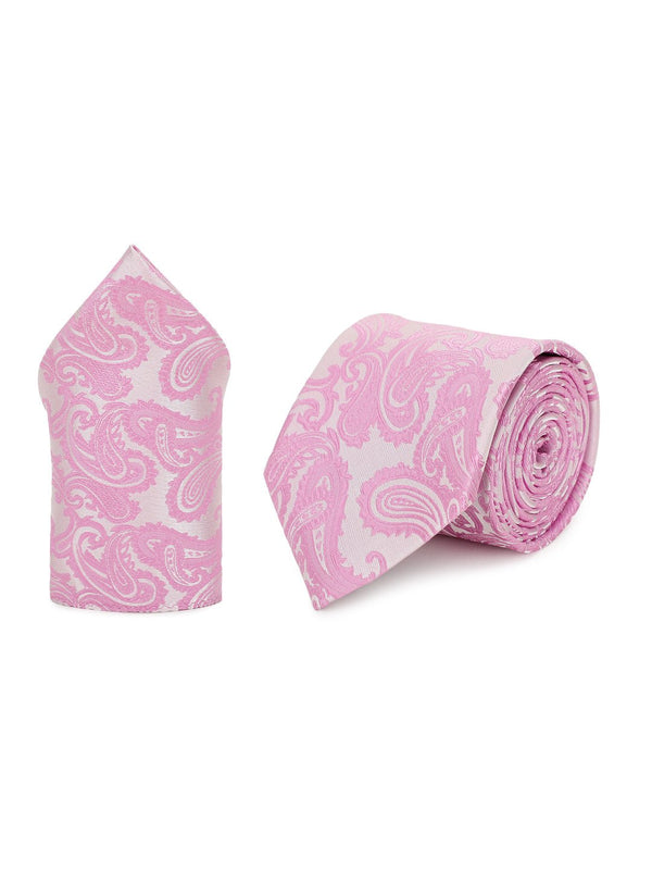 Purple Paisley Necktie & Pocket Square Giftset - TOSSIDO
