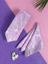 Purple Paisley Necktie & Pocket Square Giftset - TOSSIDO