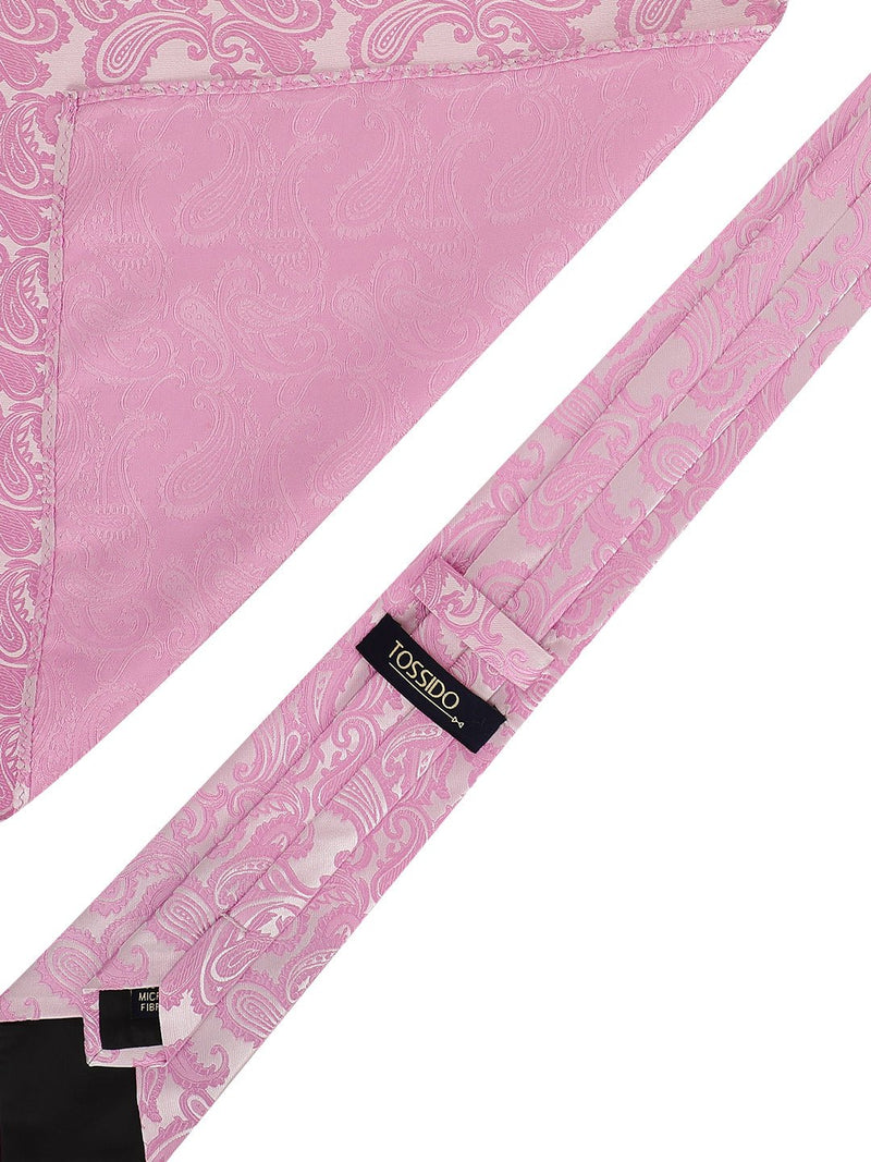 Purple Paisley Necktie & Pocket Square Giftset - TOSSIDO