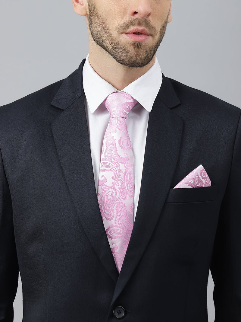 Purple Paisley Necktie & Pocket Square Giftset - TOSSIDO
