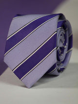 Purple Stripe Skinny Necktie - TOSSIDO