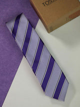 Purple Stripe Skinny Necktie - TOSSIDO
