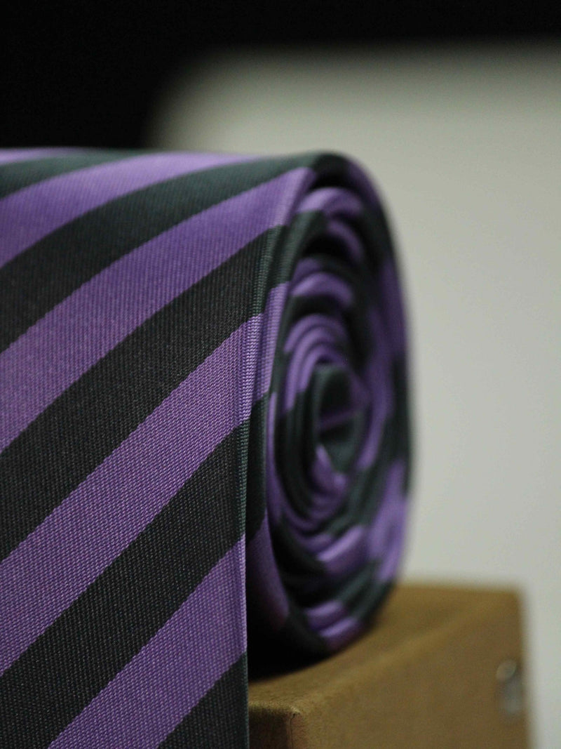 Purple Stripe Woven Necktie - TOSSIDO