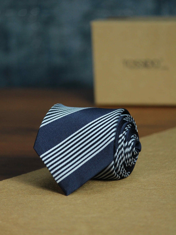 Purple Stripe Woven Necktie - TOSSIDO