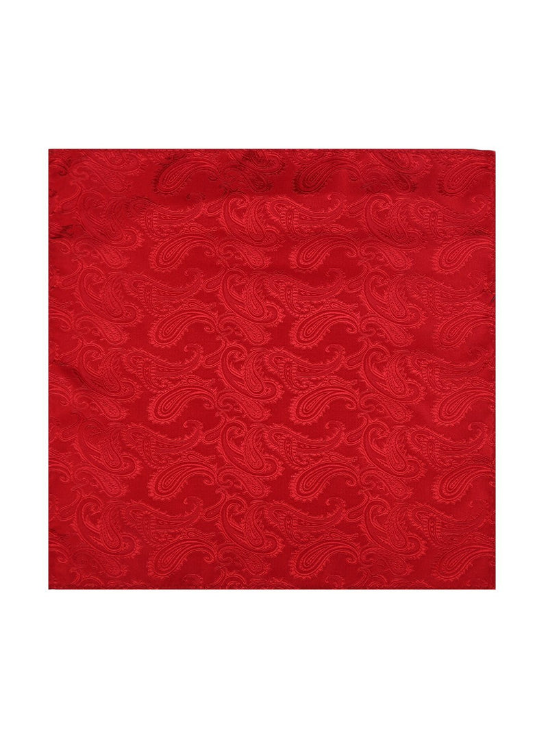 Red Paisley Necktie & Pocket Square Giftset - TOSSIDO