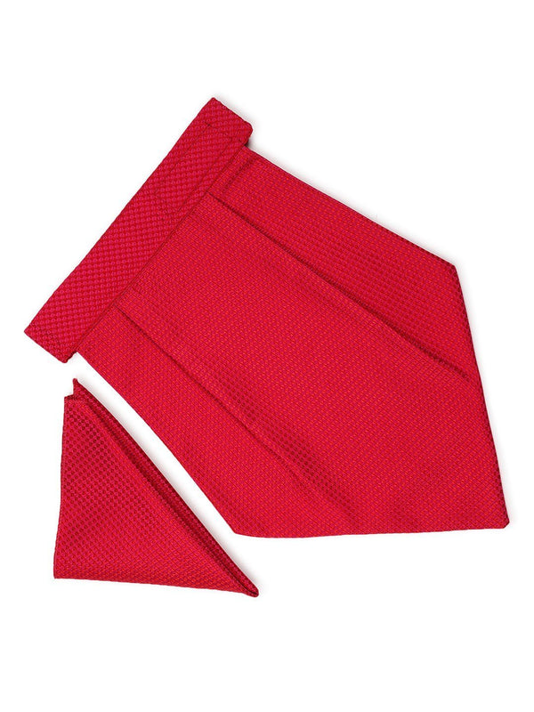 Ruby Plain Cravat & Pocket square - TOSSIDO