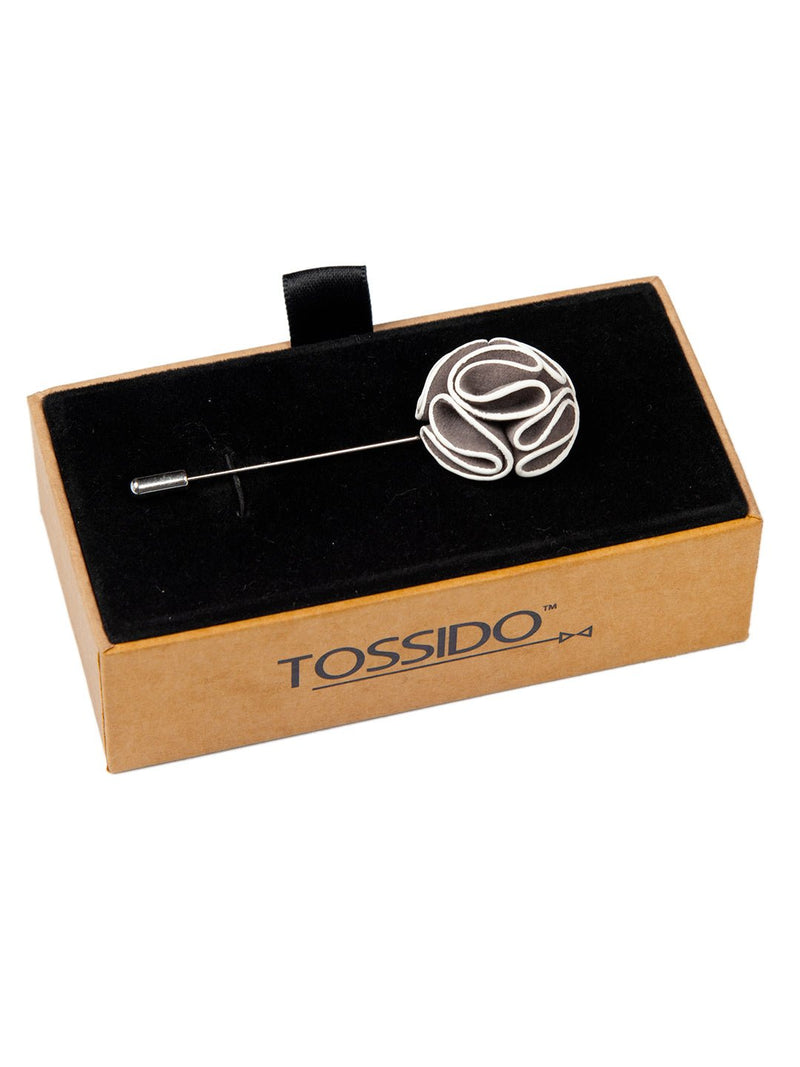 Silver Gem Lapel Pin - TOSSIDO