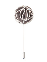 Silver Gem Lapel Pin - TOSSIDO