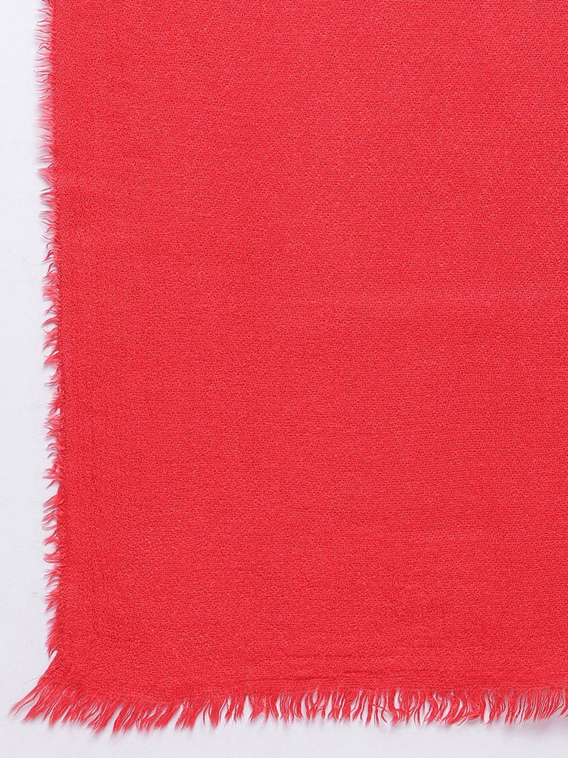 Tossido Winter Wear Red Stole for Ladies - TOSSIDO