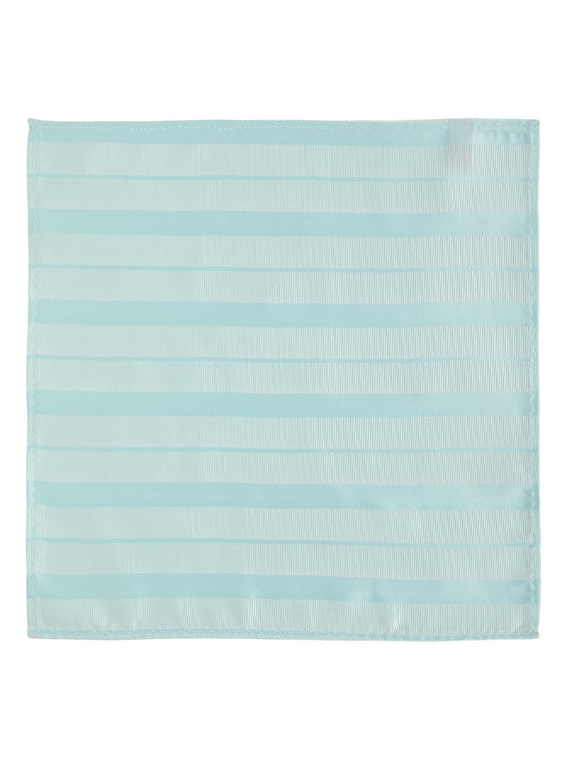 Turquoise Striped Necktie & Pocket Square Giftset - TOSSIDO