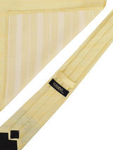 Yellow Striped Necktie & Pocket Square Giftset - TOSSIDO